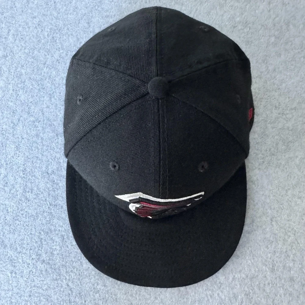 Atlanta Falcons Hat Cap Fitted Mens 7 5/8 Black NFL Football New Era 59FIFTY
